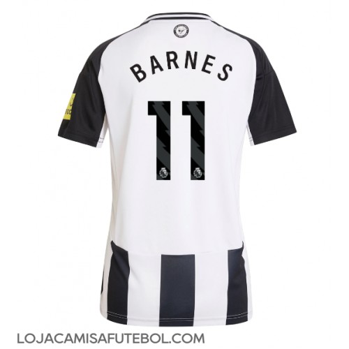 Camisa de Futebol Newcastle United Harvey Barnes #11 Equipamento Principal Mulheres 2024-25 Manga Curta